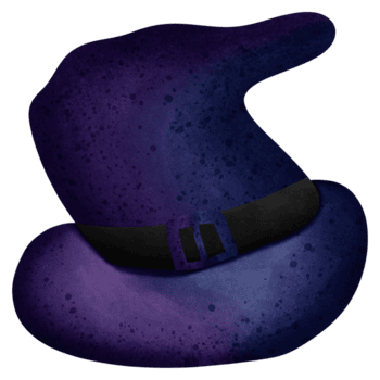 halloween häxa hatt isolerat på transparent bakgrund png