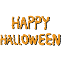 The word Happy Halloween text isolated on transparent background png