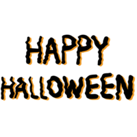 The word Happy Halloween text isolated on transparent background png
