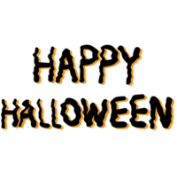 de ord Lycklig halloween text isolerat på transparent bakgrund png