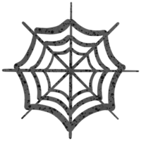 Halloween black spider web isolated on transparent background png
