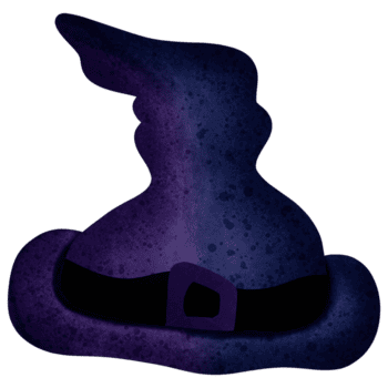 halloween häxa hatt isolerat på transparent bakgrund png