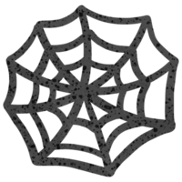Halloween black spider web isolated on transparent background png