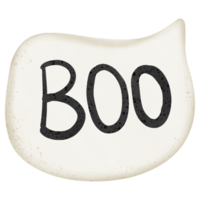 halloween boe tekst Aan toespraak bubbel geïsoleerd Aan transparant achtergrond png