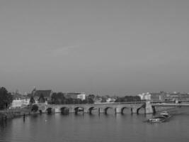 maastricht at the maas river in the netherlands photo