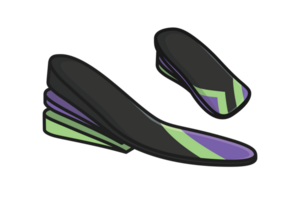 confortevole ortesi scarpa sottopiede davanti Visualizza vettore illustrazione. png