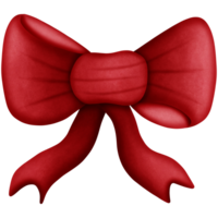 Red ribbon bow isolated on transparent background png