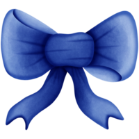 Blue ribbon bow isolated on transparent background png