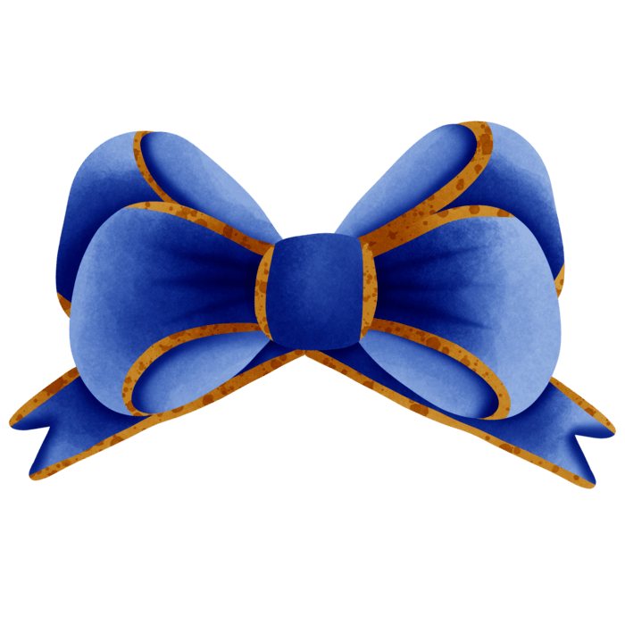 Blue And Gold Ribbon PNGs for Free Download