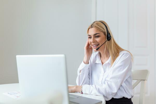 Business People Wearing Headset Celebrate Working Office Call Center  Telemarketing Stock Photo by ©BiancoBlue 665363060