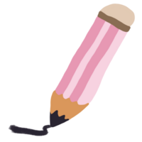 une mignon, coloré crayon cette est tracé une doubler. png