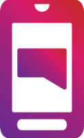 Gradient Stil Handy, Mobiltelefon Symbol png