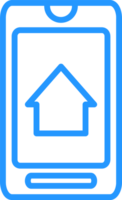 outline mobile phone icon png