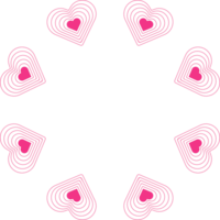 pink heart love decoration png