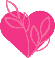 pink heart love decoration png