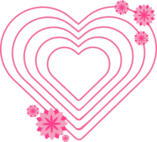 pink heart love decoration png