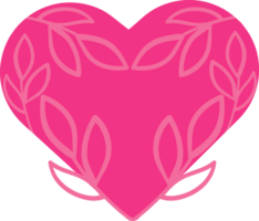 pink heart love decoration png