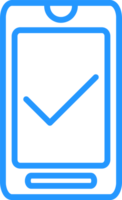 outline mobile phone icon png