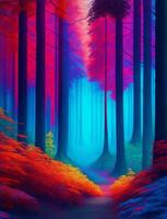 hot color jungle theme illustration photo