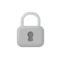 3d Realistic Locked padlock vector illustration