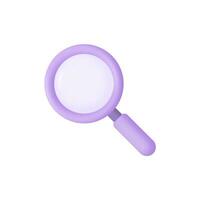 3d Realistic Magnifying glass vector illustration