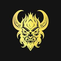 Mystic Aura in Vector, Gold Infused Devil Face vector