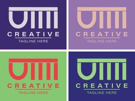 Modern elegant creative UM Logo Design and template vector illustration.