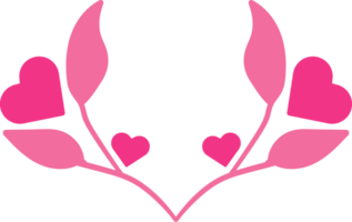 pink heart love decoration png