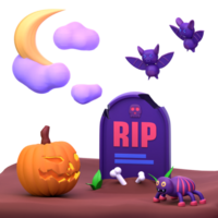 3d illustrazione vacanza Halloween png