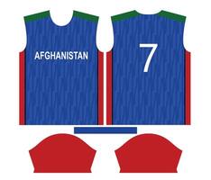 Afghanisthan cricket team sports kid design or Afghanisthan cricket jersey design vector