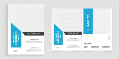 Print corporate business a4 folded best brochure, annual report layout vector