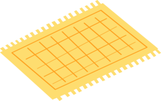 A yellow picnic mat png