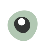 un vert globe oculaire png