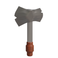 3d rendered axe perfect for game design project png