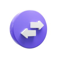 switch arrow sign ui icon 3d png