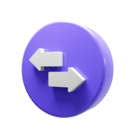 switch arrow sign ui icon 3d png