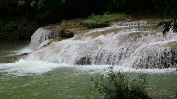 namtokchetsaonoi nationell parkera ,vattenfall i djup skog på Saraburi provins, thailand video