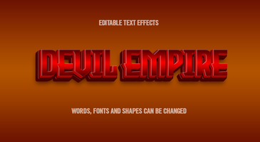 Free PSD devil empire text style effect