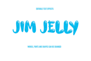 Free PSD jim jelly text style effect