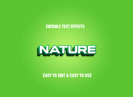 Free PSD nature text style effect