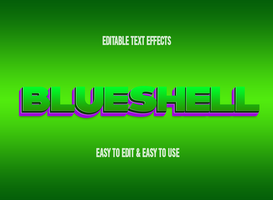 Free PSD blueshell text style effect