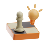 Schach Objekt Idee Illustration 3d png