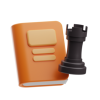 chess object book chess illustration 3d png
