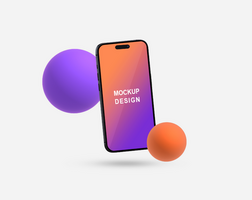 ui mobiel scherm eetbaar mockup psd