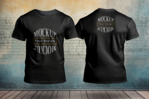 t-shirt mockup voorkant en terug kant ten volle kleur bewerkbare psd