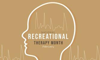 Therapeutic Recreation Month. background, banner, card, poster, template. Vector illustration.