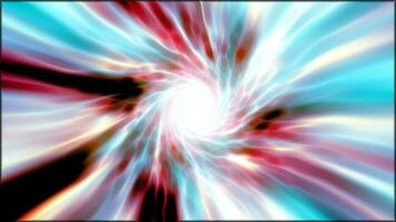 mehrfarbig Hypertunnel Spinnen Geschwindigkeit Raum Tunnel gemacht von verdrehte wirbelnd Energie Magie glühend Licht Linien abstrakt Hintergrund video