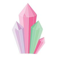 Crystal Stone Illustration. Flat illustration of a diamond. Template design for corporate business logo, mobile or web app. Vector illustration