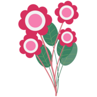 Pink flower branch easy drawing. png