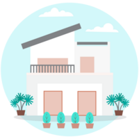 House building icon illustration. png